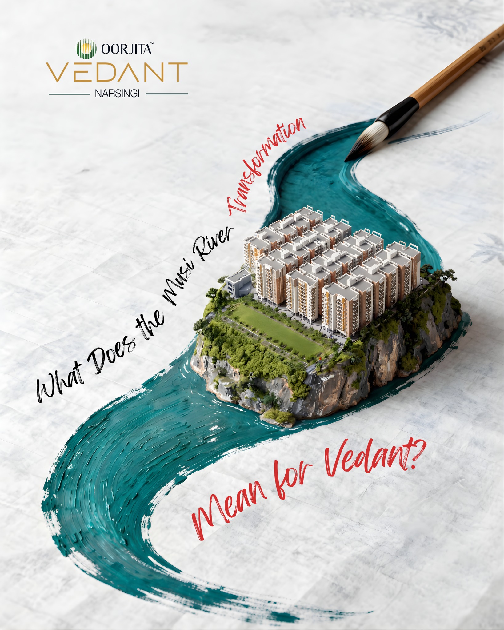 The Musi River Beautification Project is transforming the region through improved connectivity, environmental upgrades, and planned urban development. Strategically located,  Oorjita Vedant is positioned to benefit from long-term infrastructure growth and property appreciation—making it a future-ready investment.

For More Details, Please Contact to Below Given Information
📧 marketing@oorjitaprojects.com
📞 +91 8928448899

#OorjitaVedant  #OorjitaProjects #FlatsforSaleinNarsingi #OorjitaVedantNarsingi #2bhkflatforsaleinnarsingi #flatforsalemanikonda #narsingiapartmentsforsale #narsingiflatsforsale #narsingigatedcommunityflatsforsale #Hyderabad #Narsingi #OorjitaVedantflatsforsale #2bhkforsale #gatedcommunityflatsinnarsingi #2bhkflats  #apartmentforsale #2bhkapartments  #luxuryflats  #PremiumApartments