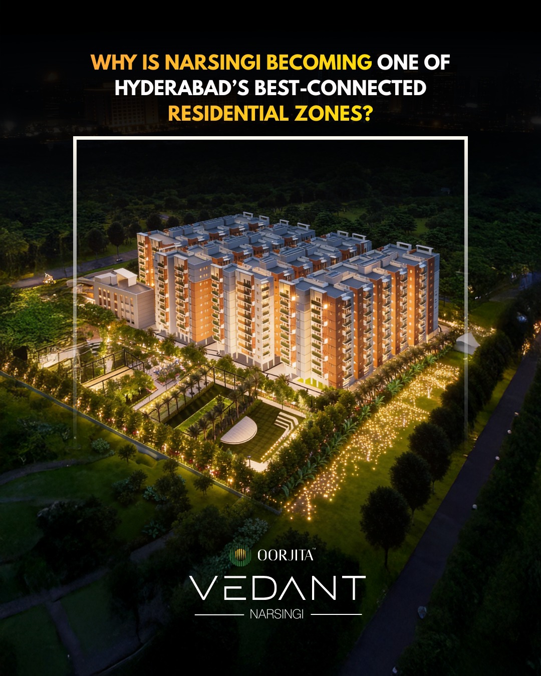 With steady infrastructure upgrades 🏗️ and improving road networks 🛣️, Narsingi now offers seamless access to key parts of Hyderabad 🏙️ while retaining a quieter residential character 🌿. Proximity to major employment hubs 💼, established social infrastructure 🏫🏥, and upcoming urban development 🚧 has strengthened everyday connectivity and livability.

As a result, residential demand continues to rise 📈—driven by both end-users seeking well-connected homes 🏡 and investors looking for long-term appreciation 💰 in a growing corridor.
This balance of accessibility, planned growth, and residential calm makes Narsingi a practical and forward-looking choice ✨🌱

For More Details, Please Contact to Below Given Information
📧 marketing@oorjitaprojects.com
📞 +91 8928448899

#OorjitaVedant #OorjitaProjects #FlatsforSaleinNarsingi #OorjitaVedantNarsingi #2bhkflatforsaleinnarsingi #flatforsalemanikonda #narsingiapartmentsforsale #narsingiflatsforsale #narsingigatedcommunityflatsforsale #Hyderabad #Narsingi #OorjitaVedantflatsforsale #2bhkforsale #gatedcommunityflatsinnarsingi #2bhkflats #apartmentforsale #2bhkapartments #luxuryflats  #PremiumApartments #VedantNarsingi #2bhkflatsinnarsingi