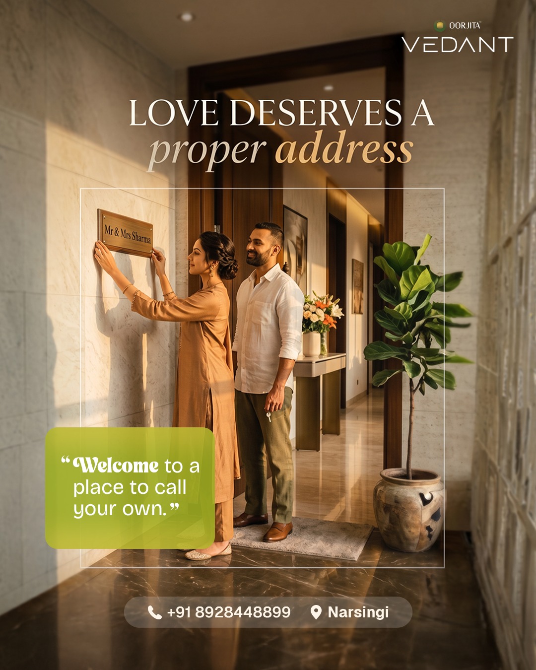 Not just a flat number on a door.
A name. A story. A life that's finally, fully yours.
That moment is waiting for you at Oorjita Vedant.
For More Details, Please Contact to Below Given Information
📧 marketing@oorjitaprojects.com
📞 +91 8928448899
#OorjitaVedant #OorjitaProjects #FlatsforSaleinNarsingi #OorjitaVedantNarsingi #2bhkflatforsaleinnarsingi #flatforsalemanikonda #narsingiapartmentsforsale #narsingiflatsforsale #narsingigatedcommunityflatsforsale #Hyderabad #Narsingi #OorjitaVedantflatsforsale #2bhkforsale #gatedcommunityflatsinnarsingi #2bhkflats #apartmentforsale #2bhkapartments #luxuryflats #PremiumApartments #VedantNarsingi #2bhkflatsinnarsingi #luxuryapartments