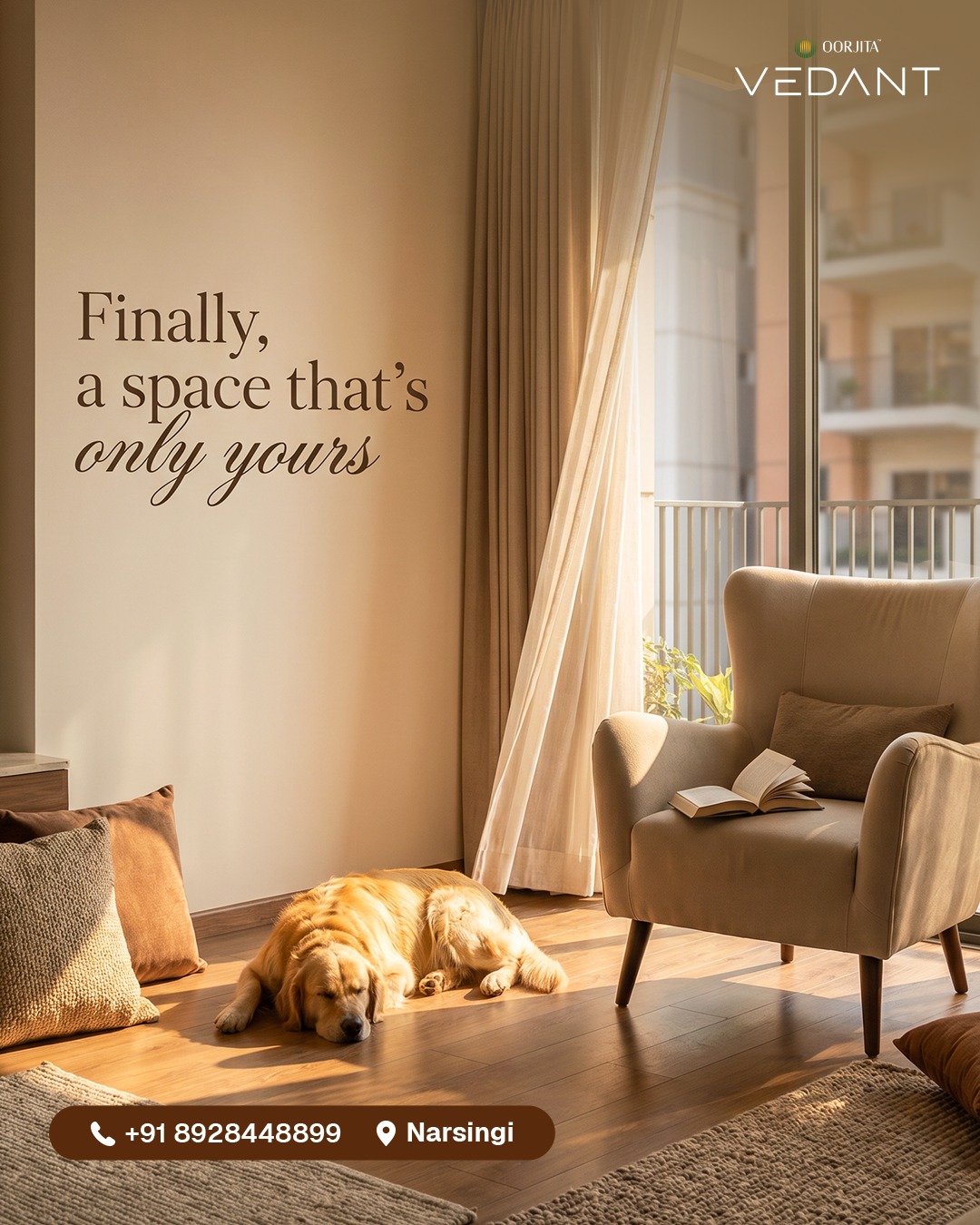No landlord. No lease end. No rules about painting the walls.
Just you, your dog, your afternoon, and a home that answers to no one but you.
For More Details, Please Contact to Below Given Information
📧 marketing@oorjitaprojects.com
📞 +91 8928448899
#OorjitaVedant #OorjitaProjects #FlatsforSaleinNarsingi #OorjitaVedantNarsingi #2bhkflatforsaleinnarsingi #flatforsalemanikonda #narsingiapartmentsforsale #narsingiflatsforsale #narsingigatedcommunityflatsforsale #Hyderabad #Narsingi #OorjitaVedantflatsforsale #2bhkforsale #gatedcommunityflatsinnarsingi #2bhkflats #apartmentforsale #2bhkapartments #luxuryflats #PremiumApartments #VedantNarsingi #2bhkflatsinnarsingi #luxuryapartments